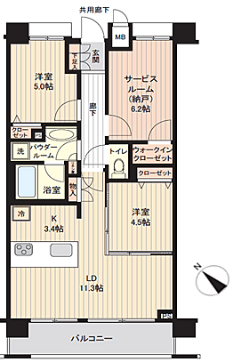 間取りを拡大表示