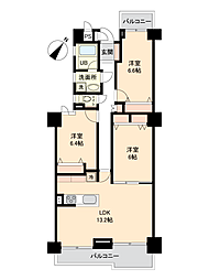 新ゆりグリーンタウン楓街区2号棟 3LDKの間取図画像