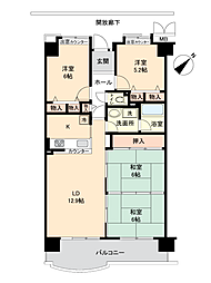 グリーンコート弍番館 4LDKの間取図画像
