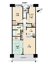コスモ朝霞エクセラ 2SLDKの間取図画像
