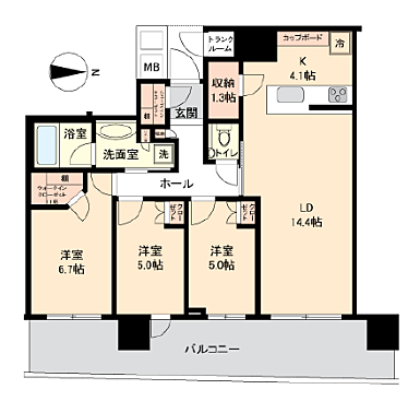 間取りを拡大表示