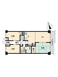 ライオンズマンションつきみ野の森 3LDKの間取図画像
