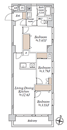 第3千歳船橋ヒミコマンション 3LDKの間取図画像