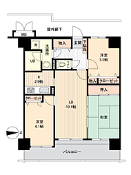 フォーレ東望 3LDKの間取図画像