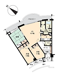 フジタ第5鳥羽マンション 3LDKの間取図画像