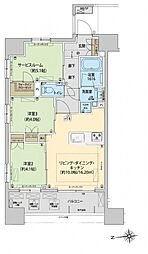 プレシス西日暮里 2SLDKの間取図画像