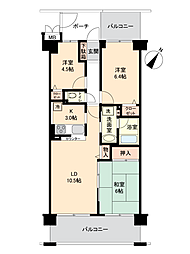 コスモ茂原 3LDKの間取図画像