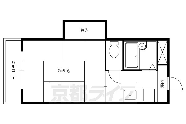 ハイツテル 102｜京都府京都市左京区修学院薬師堂町(賃貸マンション1K・1階・20.00㎡)の写真 その2