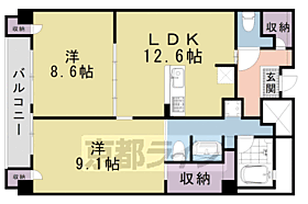 京都府京都市東山区東大路古門前上る稲荷町南組（賃貸マンション2LDK・7階・76.58㎡） その2