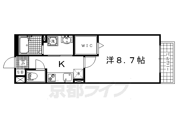 京都府京都市北区上賀茂畔勝町(賃貸アパート1K・1階・29.17㎡)の写真 その2