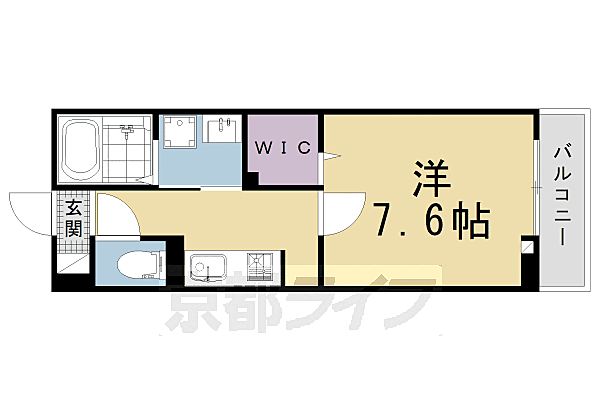 フランあおい 202｜京都府京都市左京区下鴨塚本町(賃貸アパート1K・2階・27.66㎡)の写真 その2