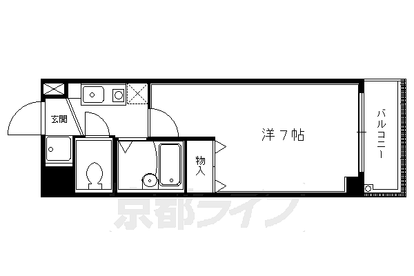 エクセレント高野 101｜京都府京都市左京区一乗寺地蔵本町(賃貸マンション1K・1階・22.00㎡)の写真 その2