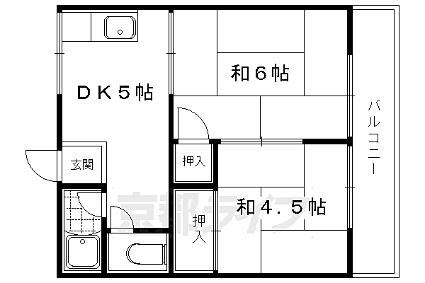 東山ハイツ 7｜京都府京都市左京区浄土寺南田町(賃貸アパート2DK・1階・32.40㎡)の写真 その2