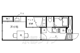 京都府京都市北区西賀茂鹿ノ下町（賃貸アパート1K・2階・19.87㎡） その2