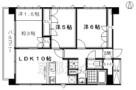 京都府京都市下京区新町通正面下る平野町（賃貸マンション3LDK・11階・63.92㎡） その2