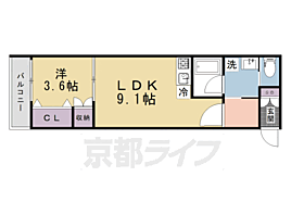 京都府京都市上京区中筋通智恵光院西入菱屋町（賃貸マンション1LDK・1階・32.29㎡） その2