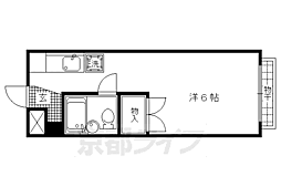花ノ坊ハイツ 1Kの間取図画像