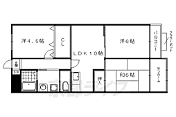 カストルム洛北 7階3LDKの間取り