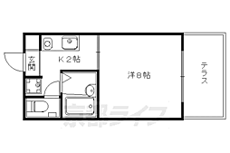 アイエムメゾン京大前 1Kの間取図画像