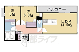 シャーメゾン三条東山 2階