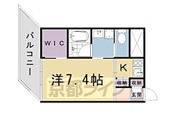 モノ・コモド御前 1Kの間取図画像