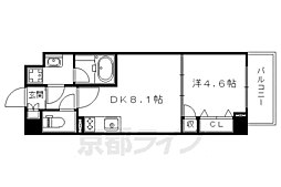 ヴィラ岡崎神宮 1DKの間取図画像