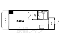 レジデンスシマダ2島田第2ビル 1Kの間取図画像