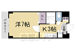 ランブラス川端丸太町 1Kの間取図画像