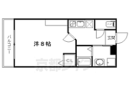 フラッティワレア 1Kの間取図画像