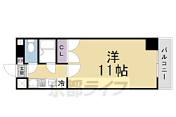 第8パールハイツ安井 1Kの間取図画像