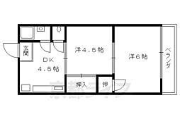 サンシティフジト 2DKの間取図画像
