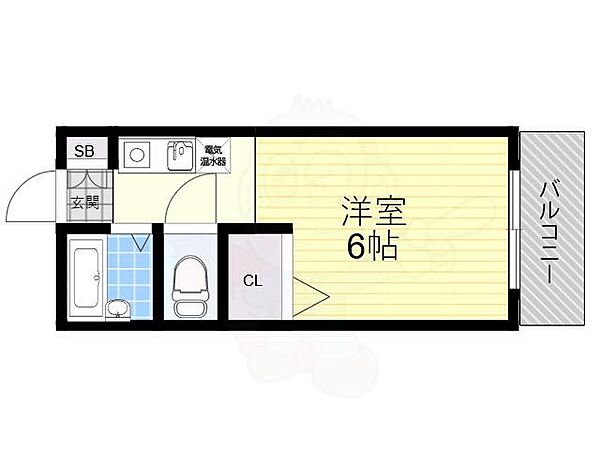 大阪府摂津市正雀本町１丁目(賃貸マンション1R・2階・17.00㎡)の写真 その2