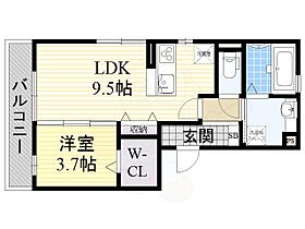 大阪府吹田市山田東２丁目32番1号（賃貸アパート1LDK・3階・37.75㎡） その2