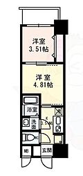 Osaka Metro御堂筋線 江坂駅 徒歩12分の賃貸マンション 8階2Kの間取り