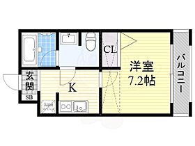 大阪府摂津市新在家２丁目4番5号（賃貸アパート1K・1階・24.63㎡） その2