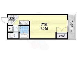 メゾン別府 ワンルームの間取図画像