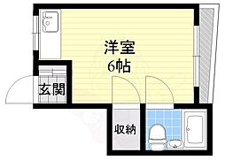 Tendo53.Bld. ワンルームの間取図画像