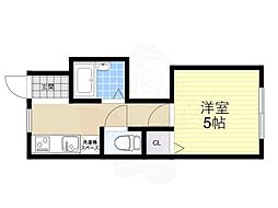 ロイヤルハイツ緑地公園 1Kの間取図画像