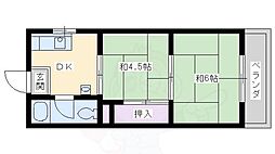 第3王子マンション 2DKの間取図画像