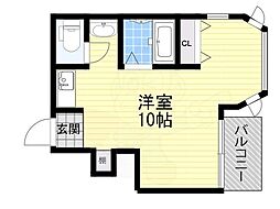 グリーンコーポタナカ ワンルームの間取図画像