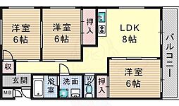 山口第2ビル 3LDKの間取図画像