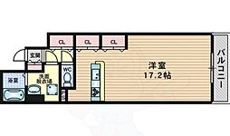 フェリーチェ千里丘 1Kの間取図画像