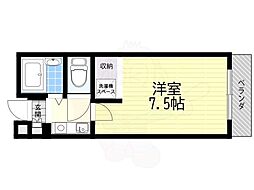 モアクレスト 1Kの間取図画像