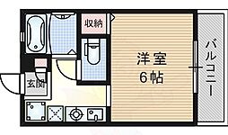 H・Bハイツ 1Kの間取図画像