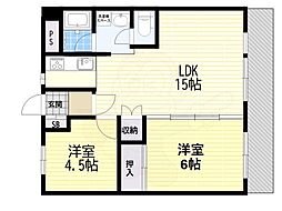 クローバー・メゾン千里山 2LDKの間取図画像