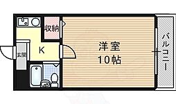 朝日ケ丘尾田ハイツ 1Kの間取図画像
