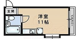 LAHills ワンルームの間取図画像