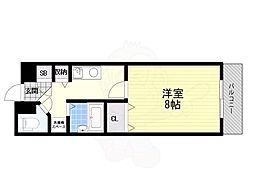 ディアス山手2 1Kの間取図画像