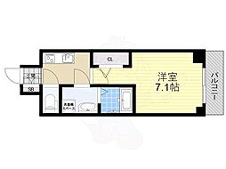 Sレジデンス千里丘 1Kの間取図画像