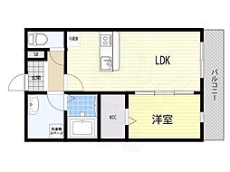 Ra Grande吹田泉町 1LDKの間取図画像